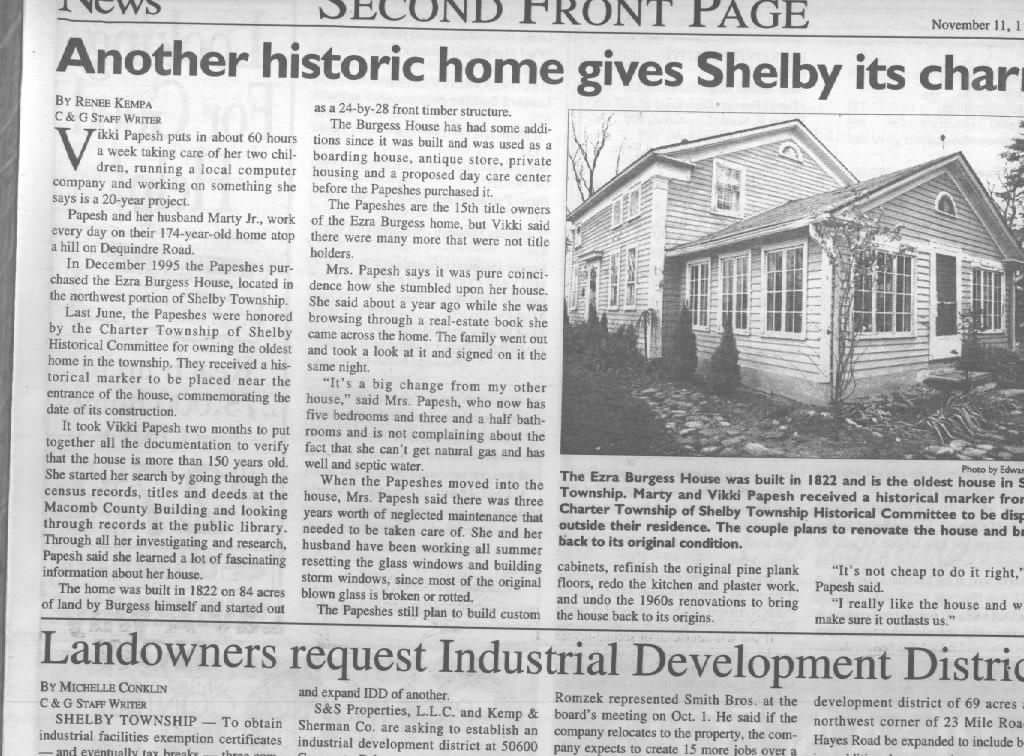 Oldest Home in Shelby-54180 Dequindre Road